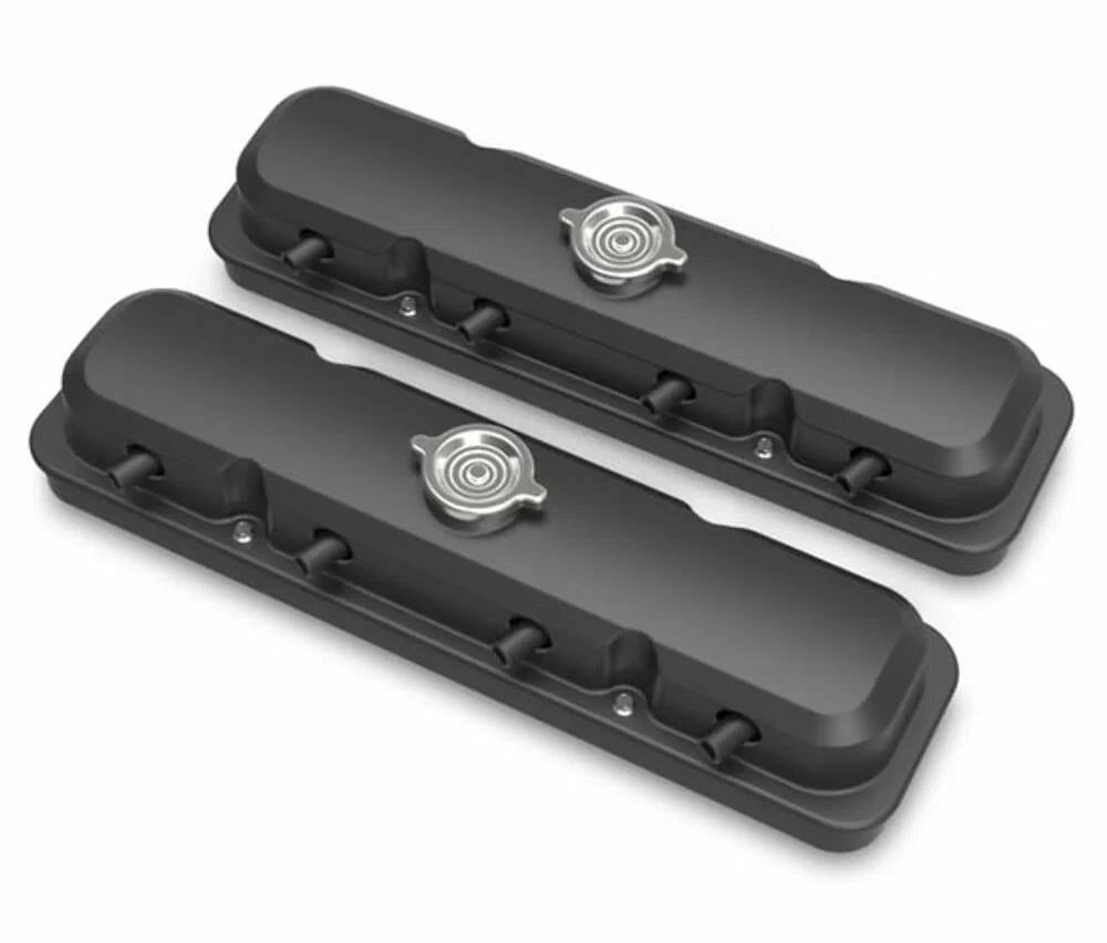 2-Pc LS Pontiac Style Valve Covers - Satin Black Finish - 241-192